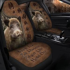 351 Pack of 2 Car Seat Covers Wild Boar Leather Pattern Car Seat Cover Car Accessories Washable Car Seat Cover Seat for Vans Most Cars