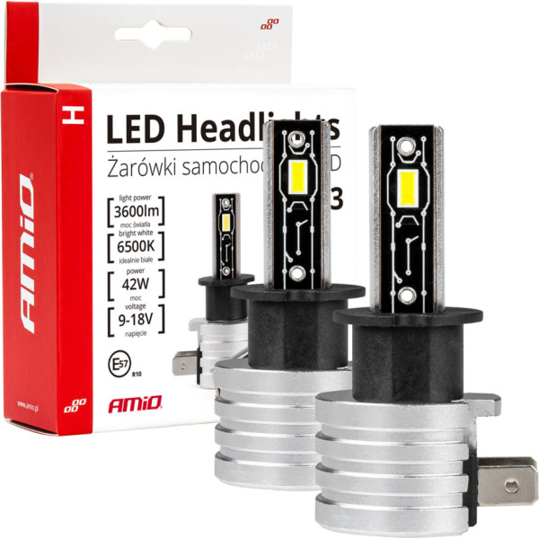 Led auto spuldzes h-mini h3 amio-03330