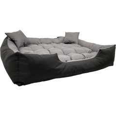 ECCO suņu gulta 80x60 / 100x75 cm pelēka un melna