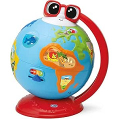 Chicco Edu Globe, Educational German Talking Globe, for Learning Geography, Music, Worth Know, Flora, Fauna and so on, 300+ Phrases, Puzzles and Songs, Montessori Method