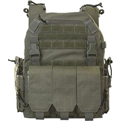 TWINFALCONS Taktische Plattenträger, Leichter Taktische Plate Carrier Schutzweste mit MK3 Magazintasche aus 1000D Nylon Schnelllösesystem MOLLE Kompatibler Plattenträger für Peintball Airsoft