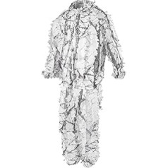 Bewinner 3D Snow Ghillie uzvalks, Hunting Ghillie uzvalks, unikāls, dzīvs 3D sniega maskēšanās dizains džungļu fotografēšanai