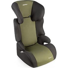 BABYLON Baby Car viedais automašīnas sēdeklis, grupa 2/3, bērnu sēdeklītis 15-36 kg (3 līdz 12 gadi), regulējams galvas balsts ECE R44/04 pelēks/zaļš