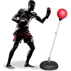 Adult Punching Ball Boxing Set Punch Bag Adult Freestanding Standing Punch Bag with Boxing Gloves and Pump Children Youth Boxing Training Standing Boxing Ball Height-Adjustable Punch Bag