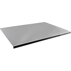 Anman Stainless Steel Cutting Board Worktop Saver Heavy Duty Kitchen Cutting Board with Lip for Meat Vegetables Fruits Bread Fish Cheese Smooth and Easy to Clean Trivet for Hot