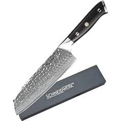 SCHNEIDWERK Profesionāls Santoku nazis Damaskas nazis Virtuves nazis 17,6 cm Asmens garums 67 slāņi nerūsējošais tērauds Damaskas ļoti ass šefpavāra nazis Damaskas tērauds Damaskas tērauds āmurēts nerūsējošais tērauds