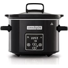 Crockpot CSC061X Crock-Pot, Digital Slow Cooker, 2.4 L Capacity, Black