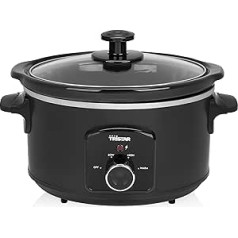 Tristar VS-3915 Slow Cooker (Stainless Steel Ceramic Pot with 2 Heat Settings and Warming Function, 3.5 L)