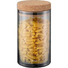 Blomus Keepy Storage Jar with Cork Lid, Airtight Storage Jar, Smoked Grey (M)