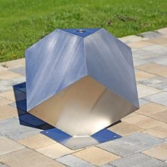 CLGarden Stainless Steel Element Cube Standing Sculpture for Garden Decoration DIY Fountain