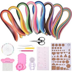 Yosoo 960 Streifen 5 mm Papier Quilling DIY Craft Kit dēļa forma Crimper Kamm Werkzeuge