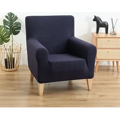 Banquet Armchair Slipcovers for Armchair, Chair Covers, High Stretch Sofa Furniture Protector, Removable Couch Covers for Living Room, Home Decoration (Navy)