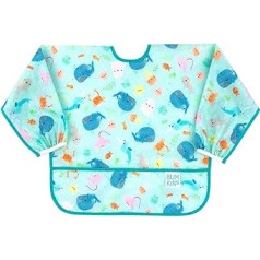 Bumkins Bib with Sleeves, Waterproof, Washable, Stain and Odour Resistant, 6-24 Months - Ocean Life