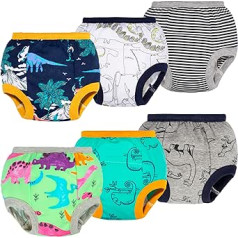 BIG ELEPHANT Boys Potty Training Underwear Soft Absorbent Cotton Training Pants for Toddlers
