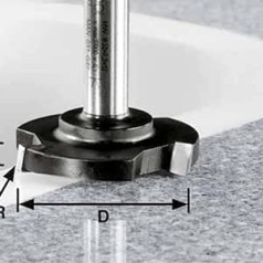 FESTOOL 492701 Planfräser HW Schaft 12 mm HW D 52/R1ss S12