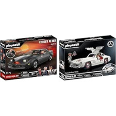 PLAYMOBIL 70924 Knight Rider - K.I.T.T., with Original Light and Sound & 70922 Mercedes-Benz 300 SL, Model Car for Adults and Toy Car for Children, 5-99 Years