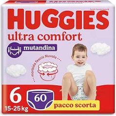 Huggies Ultra Comfort Nappy Pants Size 6 (15-25kg) Pack of 60