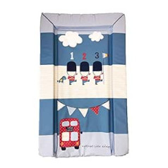 Deluxe Boys' Baby Changing Mat Blue Waterproof with Raised Edges - My Favourite Soldier Design