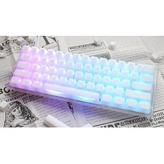 Ducky One 3 Aura White mini spēļu tastatūra, RGB LED, MX Silent Red (ASV)