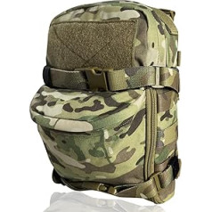 TWINFALCONS Tactical Molle mugursoma, viegla hidratācijas mugursoma 500D neilona soma 2L hidratācijas pūslim priekš peintbola Airsoft pārgājienu izjādes šķīvju turētāja