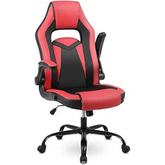 Youhauchair spēļu krēsls, Ergonomisks biroja krēsls ar saliekamiem roku balstiem, PU ādas galda krēsls, spēļu krēsls, biroja krēsls, ergonomisks biroja krēsls līdz 150 kg