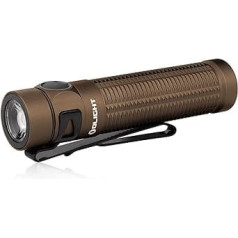 OLIGHT Baton 3 Pro vēsi balts LED kabatas lukturītis, īpaši spilgts 1500 lūmeni, 175 metri, USB uzlādējams lukturītis ar 6 gaismas režīmiem, 120 dienu gaismas laiks, IPX8 ūdensizturīgs, pārnēsājams lukturītis (tuksneša iedegums)