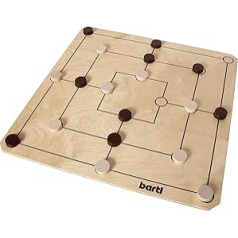 Bartl High-Quality Board Games Ludo, Ludo for 6 People, Halma, Nine Men's Morris and Draughts in XXL Format