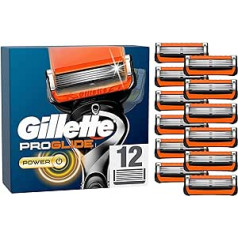 Gillette ProGlide jaudas skuvekļu asmeņi, 12 rezerves asmeņi vīriešu slapjiem skuvekļiem ar 5 asmeņiem