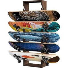 Skateboard-Bodenständer, Massivholz, Skateboard-Präsentationsregal, Snowboard-Aufbewahrung, Skateboard-Organizer, Aufbewahrungsregale für Garagen, Clubs und Skate-Geschäfte