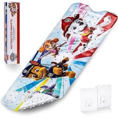 PAW Patrol neslīdošs vannas paklājiņš bērniem - pretpelējuma paklājiņš ventilatoriem Antibakteriāls ar piesūcekņiem, pakaramiem un drenāžas caurumiem, 100 x 40 cm