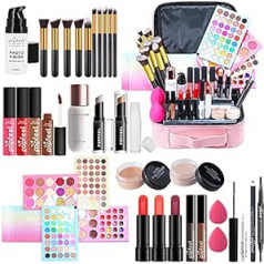 Chseeo Make-Up Set Cosmetics Vanity Case Cosmetic Gift Set Concealer Eyeshadow Palette Powder Lip Gloss Lipstick Makeup Palettes for Face, Eyes and Lips #4