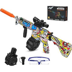 Innedu Electric Gel Blaster, M4A1 Splatter Blaster, divu režīmu gēla pistole ar 60 000 bumbiņām un aizsargbrillēm, komandas aktivitātes, šaušanas spēles vairāk nekā 12 gadus