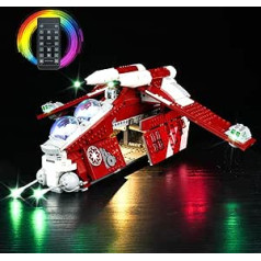 Cooldac LED Light Kit for Lego Star Wars 75354 Coruscant Guard Gunship (Lighting Only, No Lego), Remote Control Decorative Lights Set Compatible with Lego Star Wars Coruscant Guard Gunship 75354 Model