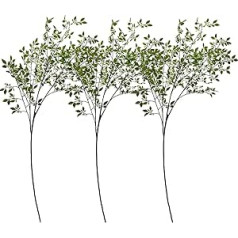 Avoik Pack of 3 Artificial Plants Branches 110 cm Green Eucalyptus Artificial Plants Trunks Faux Greenery Leaves for Vase Filler Decorations Wedding Garden Home Decor