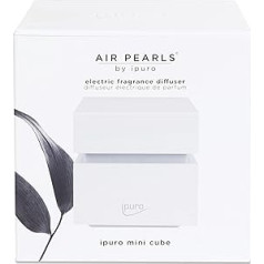 ipuro Air Pearls Mini Cube - Īpaši kluss aromātu difuzors sevis piepildīšanai - Elektronisks istabas aromāts lielām telpām - Lieliski piemērots mājām, birojam, jogai un labsajūtai