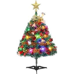 Dream Loom Artificial Christmas Tree, 1.8m Pine with 1000 Tips and 10 m String Lights for Outdoor and Indoor Decoration