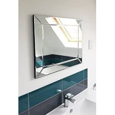 MirrorOutlet Badezimmerspiegel, venezianisch, abgeschrägt, 70 x 300 cm