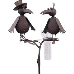 Po Rain Gauge putnu duets ar cepuri metāla brūnā krāsā