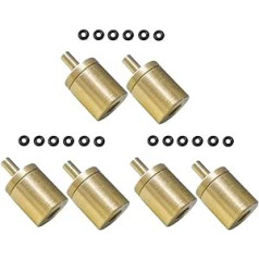 PODAY Gastank-Füllventil, Lange Gastank-Füllung, Flache Gastank-Armaturen, Outdoor-Hard-Kochfeld-Armaturen, Gastank-Füllarmaturen, Mini-Ventil, Kupfer-Gastank-Füllventil 6gab.