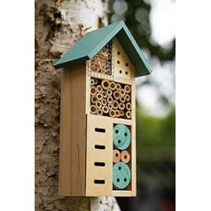 ALAYSTAR Premium Wooden Garden Insect Hotel Nest Shelter for Bees, Insects, Ants, Ladybirds and All Types of Insects (Small Wooden Insect House)