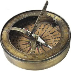 18th Century Sundial and Compass Antique Bronze Finish