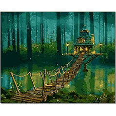 Bougimal Painting by Numbers Adults, DIY Hand Painted Oil Painting Kits on Canvas Gift for Women Mum Daughter Christmas Birthday Home Decoration - with Frame 40 x 50 cm