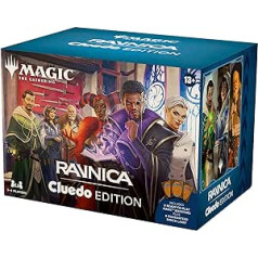 Magic: The Gathering — Ravnica: Cluedo Edition — Crime Card Game 3–4 spēlētājiem (ietver 8 spēlēšanai gatavus pastiprinātājus, 21 pierādījumu kartīti, 1 Foil Shockland un detektīvu spēles piederumus)