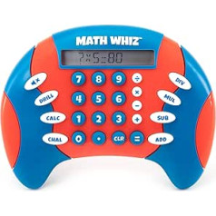 Mācību resursi EI-8897 Math Whiz matemātikas treneris, matemātikas spēle, no 6 gadiem, elektroniskā rokas spēle, saskaitīšanas, atņemšanas, reizināšanas un dalīšanas prakse, bērnu kalkulators, daudzfunkciju programma