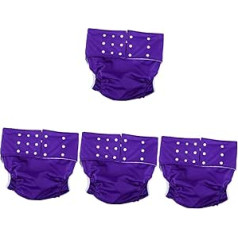 4 Stück Stoffwindeln für Erwachsene inkontinenzhosen diapers Komfortable Windel Hautfreundliche Windel reizwäsch waschbar Höschen einstellen Unterwäsche Mann Pul-Plane Violett
