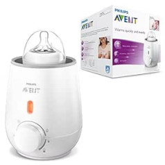 Philips Avent SCF355 / 00 pudeļu sildītājs, ātra un vienmērīga uzsildīšana, balts