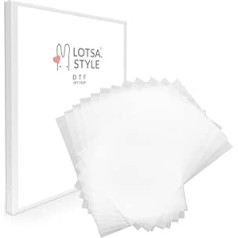 Lotsa Style Premium A3 Plus (13 x 19 collas) tieši uz plēvi TF-pārneses plēve PET siltuma pārneses papīra loksnes iepriekšēja apstrāde tiešai drukāšanai aukstā un karstā pīlingā (100 loksnes, spīdīga)