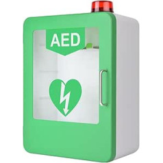 YHUEGH AED-Schrank, wandmontierter AED-Defibrillator-Aufbewahrungsschrank ar Alarm-Notfall-Blitzlicht, kann eine Vielzahl von AED-Modellen platzieren, für Heimklinik, Büro, Hotel