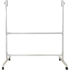 LOOQS Beweglicher Metallständer für 90 x 120 cm große Pinnwände, winkelhöhenverstellbare, trocken abwischbare Tafelstaffelei für Schule, Büro, Klassenzimmer, Zuhause