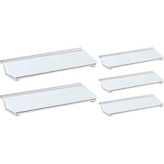 Quartet Glas-Whiteboard, Schreibtisch-Computer-Pad mit Schublade, 45,7 x 15,2 cm, weiß, trocken abwischbare Oberfläche (GDP186), 5 Stück